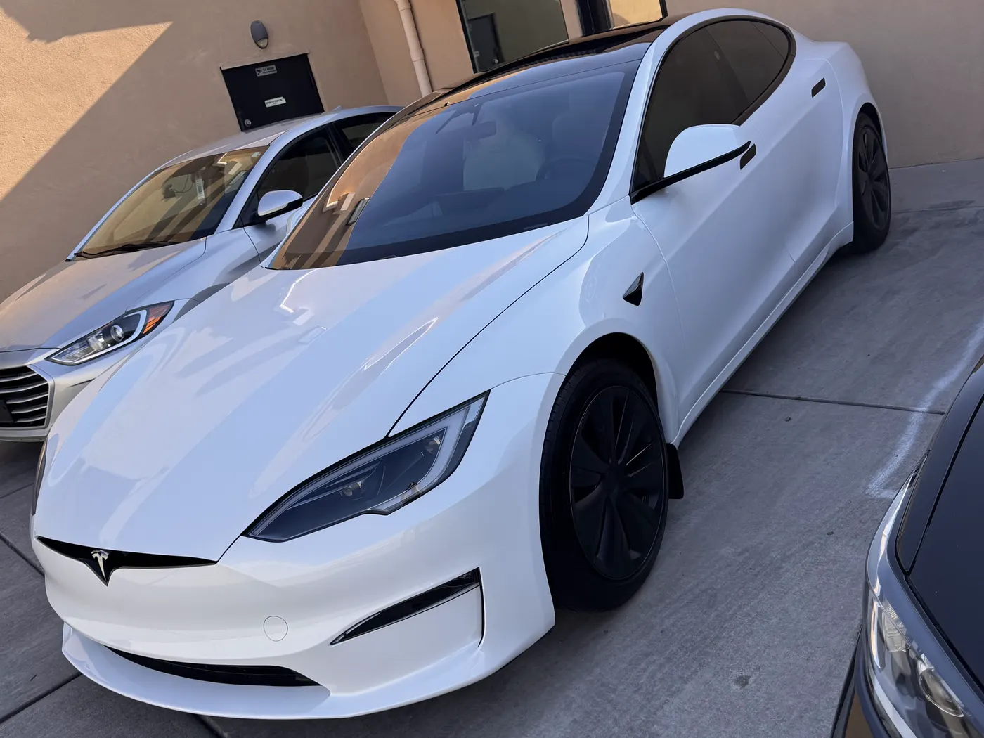 Paint protection film installed on a Tesla Model S by ACR Film Solutions